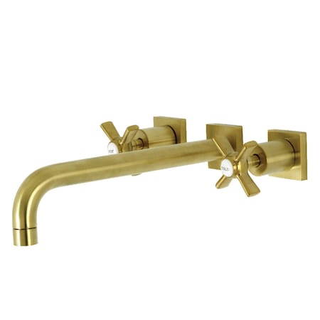 Kingston Brass KS6057ZX Wall Mount Tub Faucet, Brushed Brass KS6057ZX
